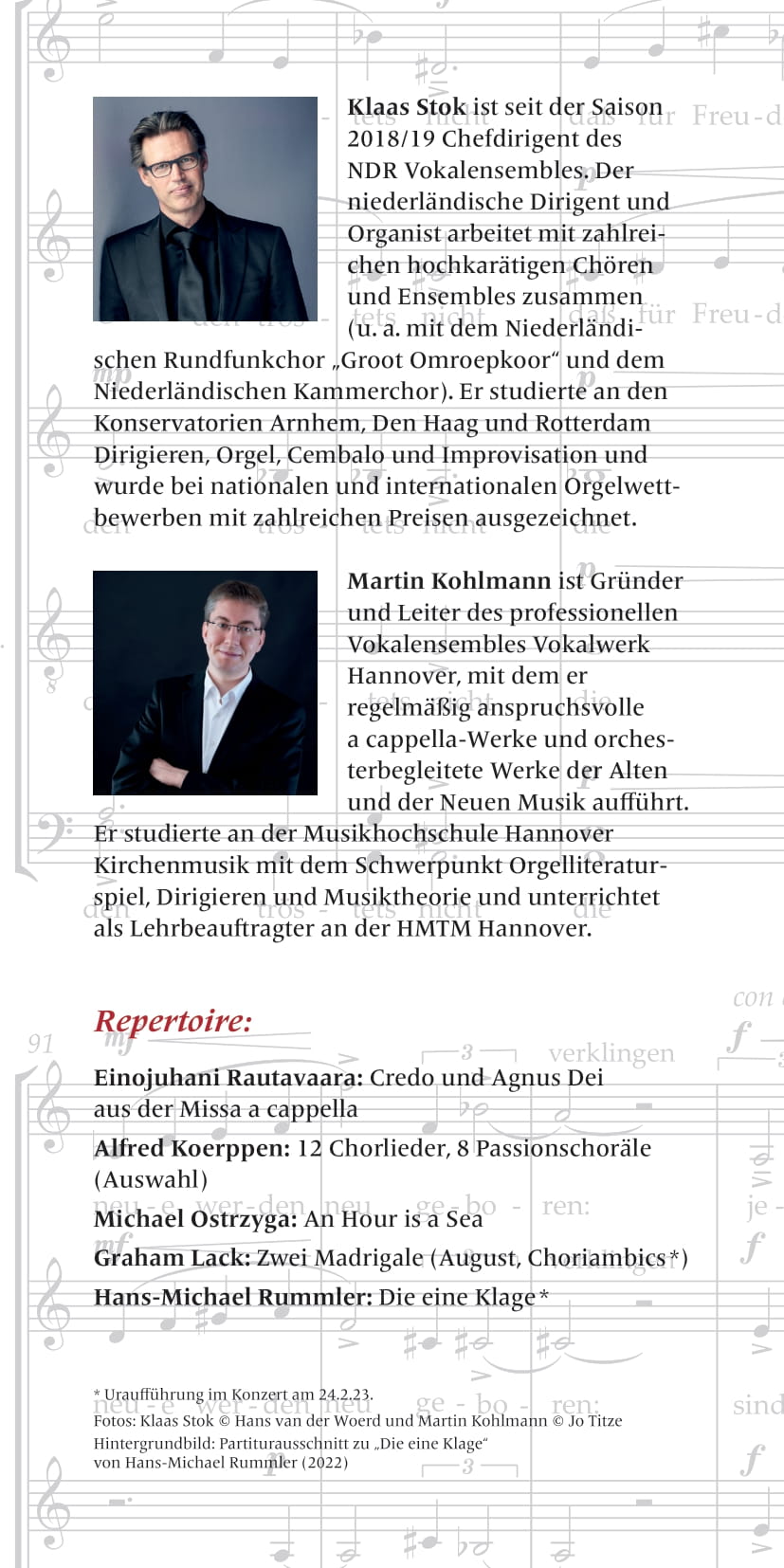Masterclass Chor- und Ensembleleitung 2023